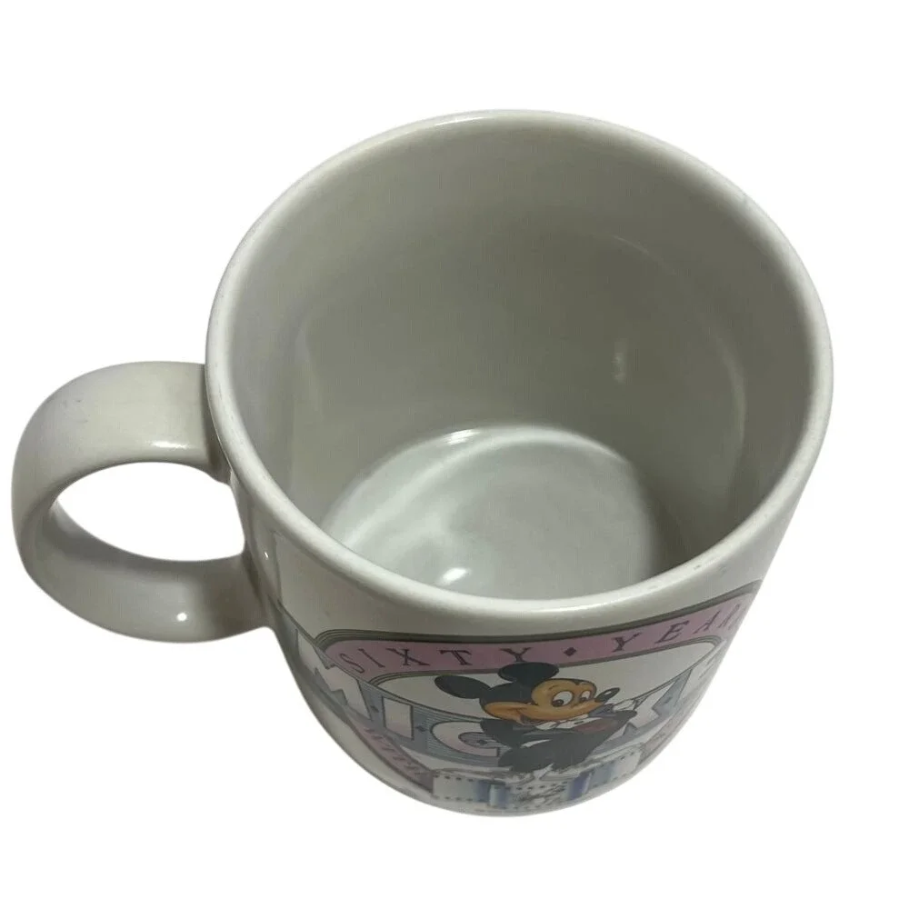VTG Disney Sixty Years With You Mickie Mouse‎ Movie Reel Coffee Cup Mug 1988